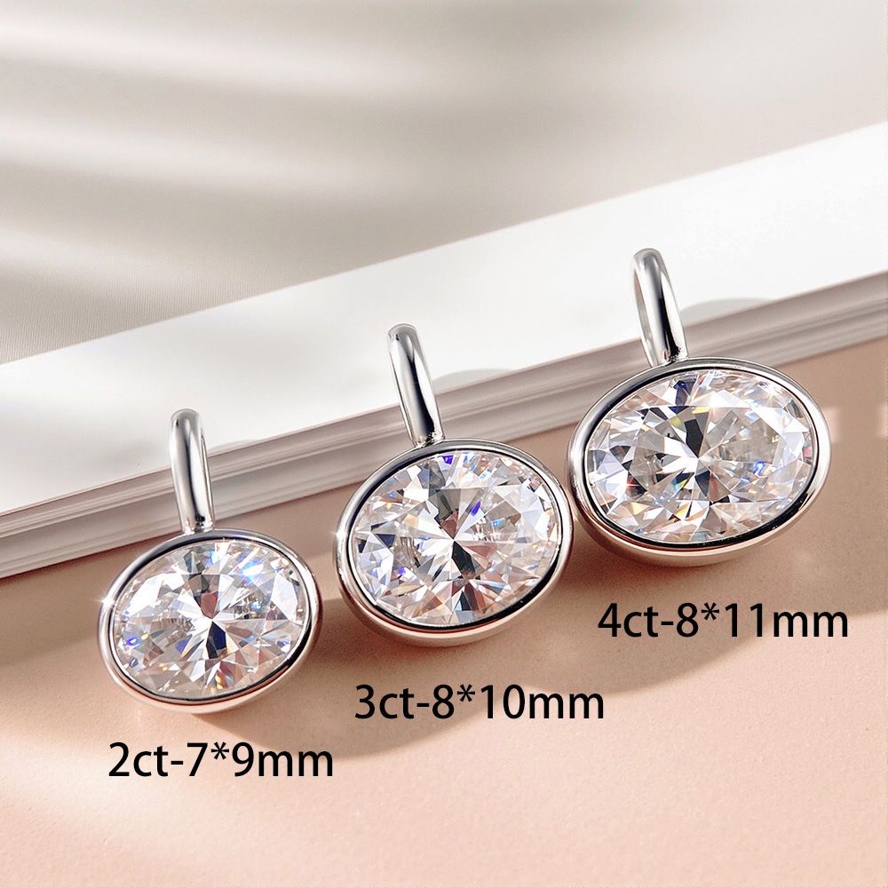 OEVAS 2-4CT Doğu Batı Oval Kes - Bezels Set Pendant incelemesi ve fiyatı